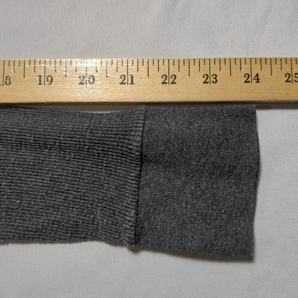 Bar J Wranglers Jackson Hole Wyoming‎ Thermal Hoodie Gray Waffle Knit Large USA